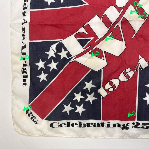 The Who 1989 Tour Bandanna Head Scarf 25 Years 1964-1989 The Kids Are Alright - Picture 13 of 15